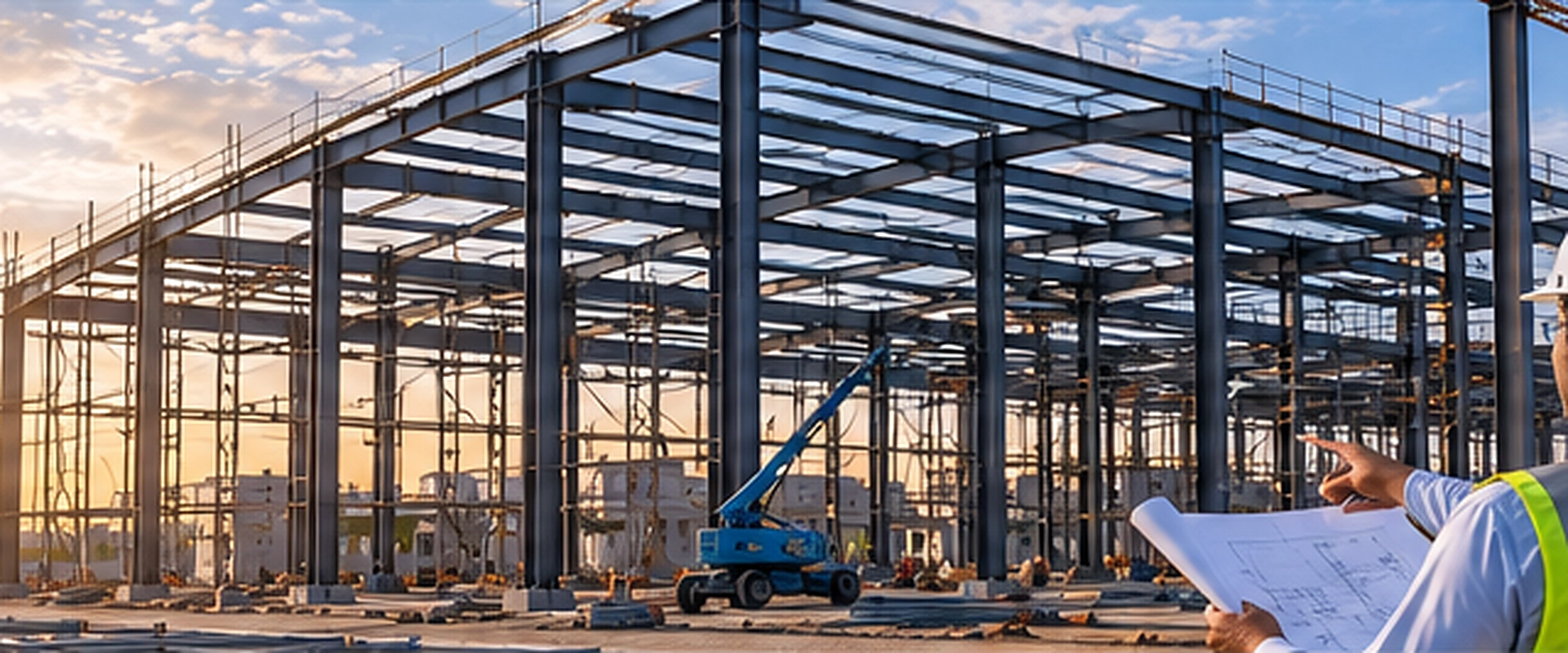 Project managers on an industrial construction site